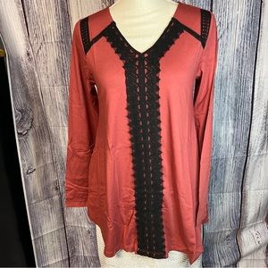 Women’s LOGO by Lori Goldstein long sleeve tunic NEW!  XS